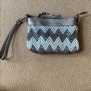 Small Big Buddha white and gray/brown bag